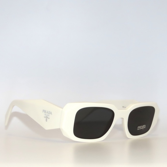 Prada SPR17WS 17 1425S0 Talc Dark Gray Sunglasses - Picture 3 of 6